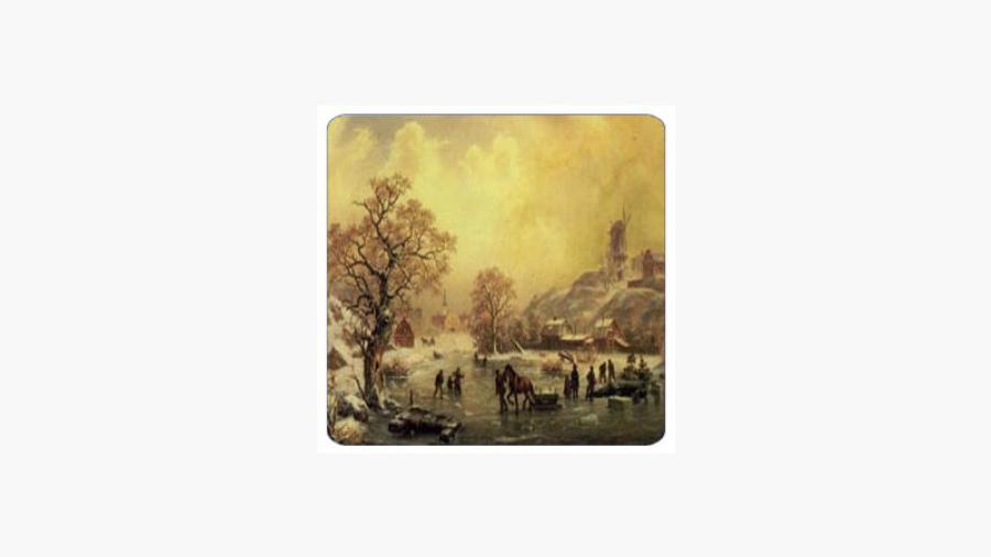 Issågning på Hammarby Sjö med Danviksklippan i bakgrunden. Oljemålning av Ehrenfried Wahlqvist 1864. Original och foto: Stockholms Stadsmuseum